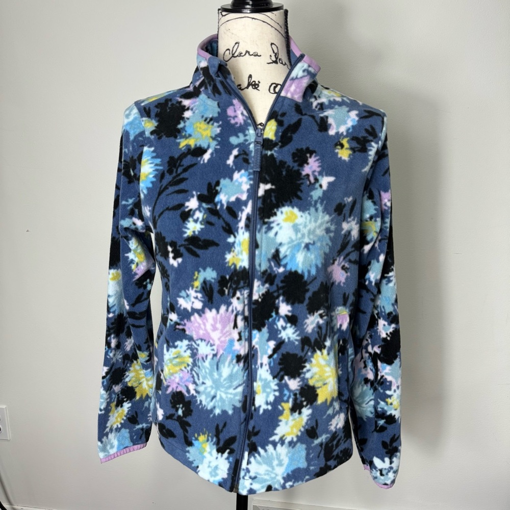 Vera Bradley Floral Zip Up Jacket Preppy Casual Athletic